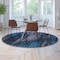 Flash Furniture Blue 7' x 7' Round Abstract Design Accent Area Rug ACD-TZ-863-7R-BL-GG - alternate 1